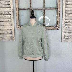 Alfani Womens Hoodie Sweatshirt Drop Shoulder Light Green Size Petite Medium NWT